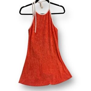 Pink Lily Reese mini dress NWT swim coverup skort Orange terrycloth size S small